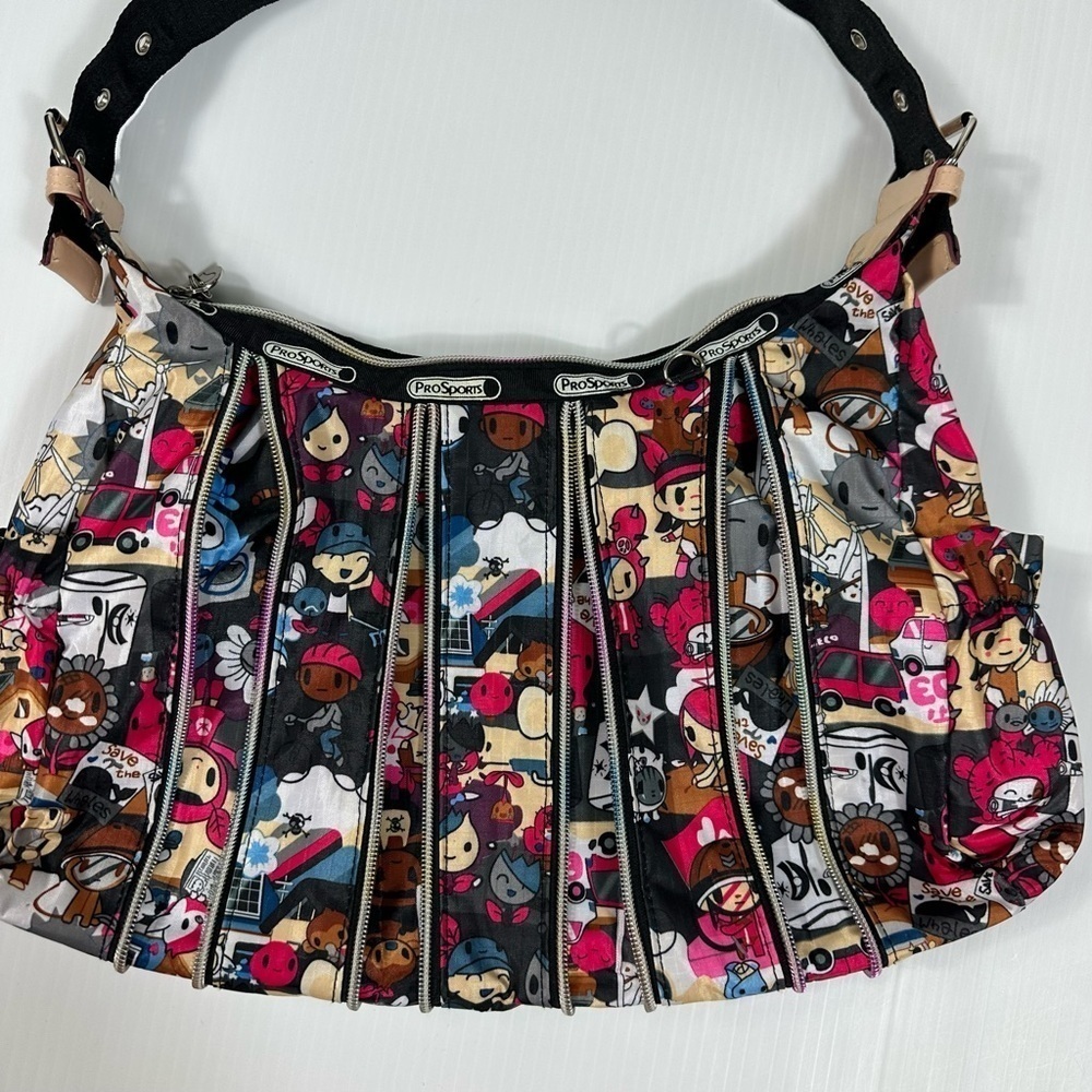 ProSports Purse Bag  Colorful Illustrated (TokiDoki inspired) Zippers Adjustable - Picture 12 of 14